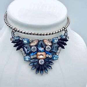 Costume Rhinestone Statement Choker Necklace